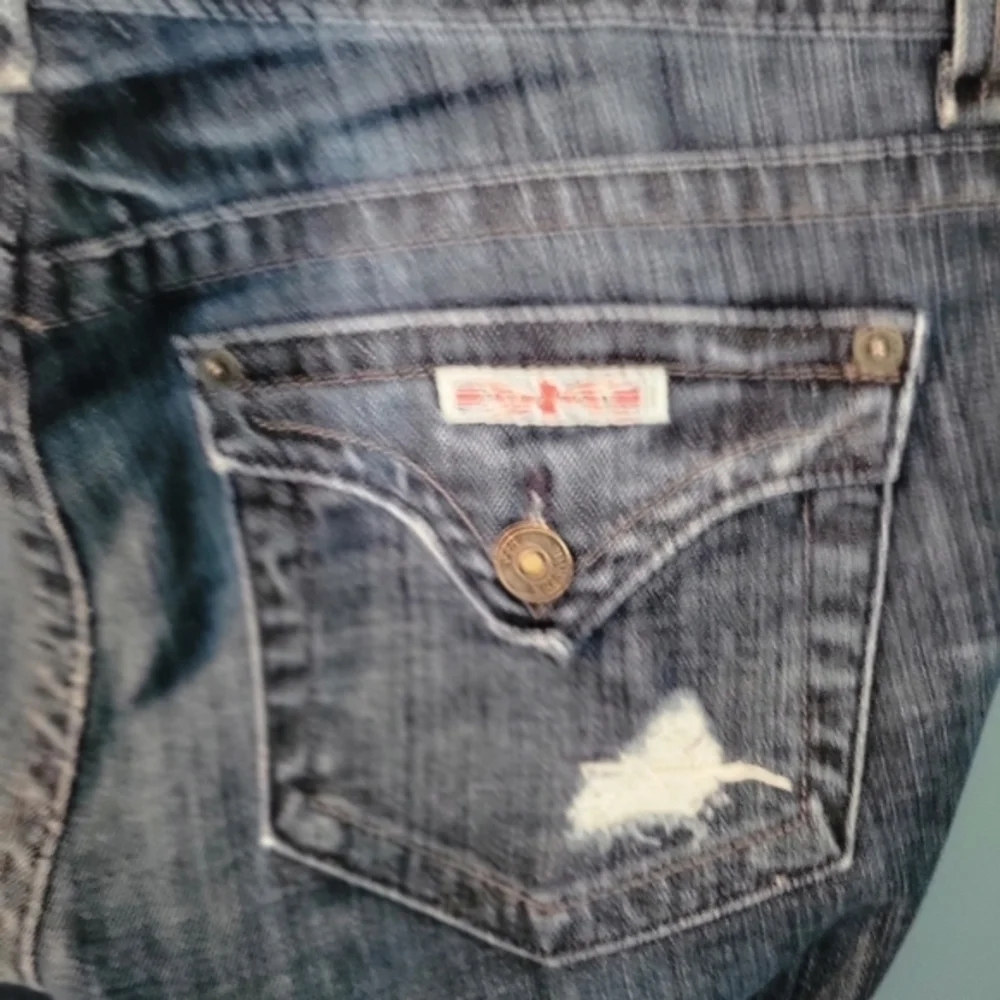 Hudson jeans size 28 distressed‎ blue jeans